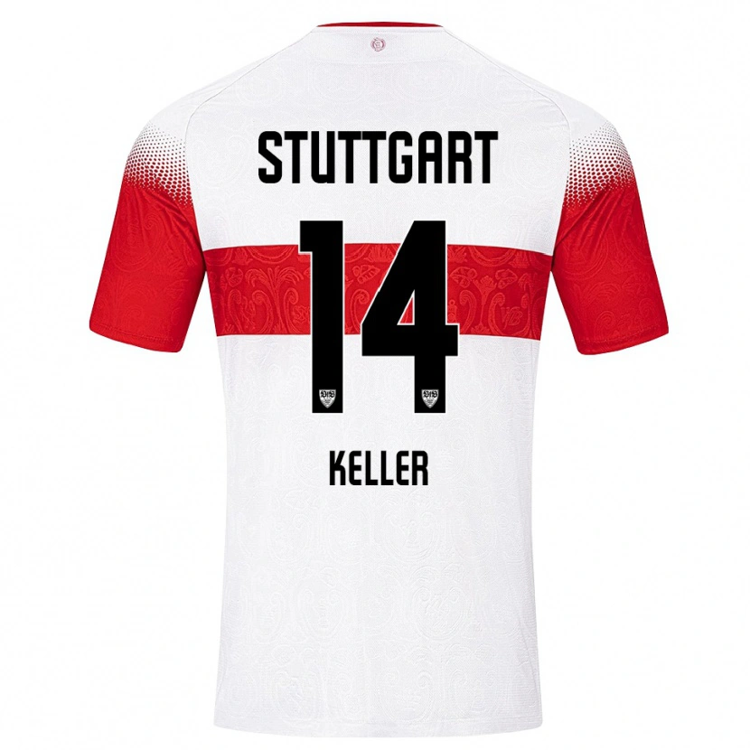 Danxen Kinder Maxim Keller #14 Weiß Rot Gelb Heimtrikot Trikot 2026/27 T-Shirt Schweiz