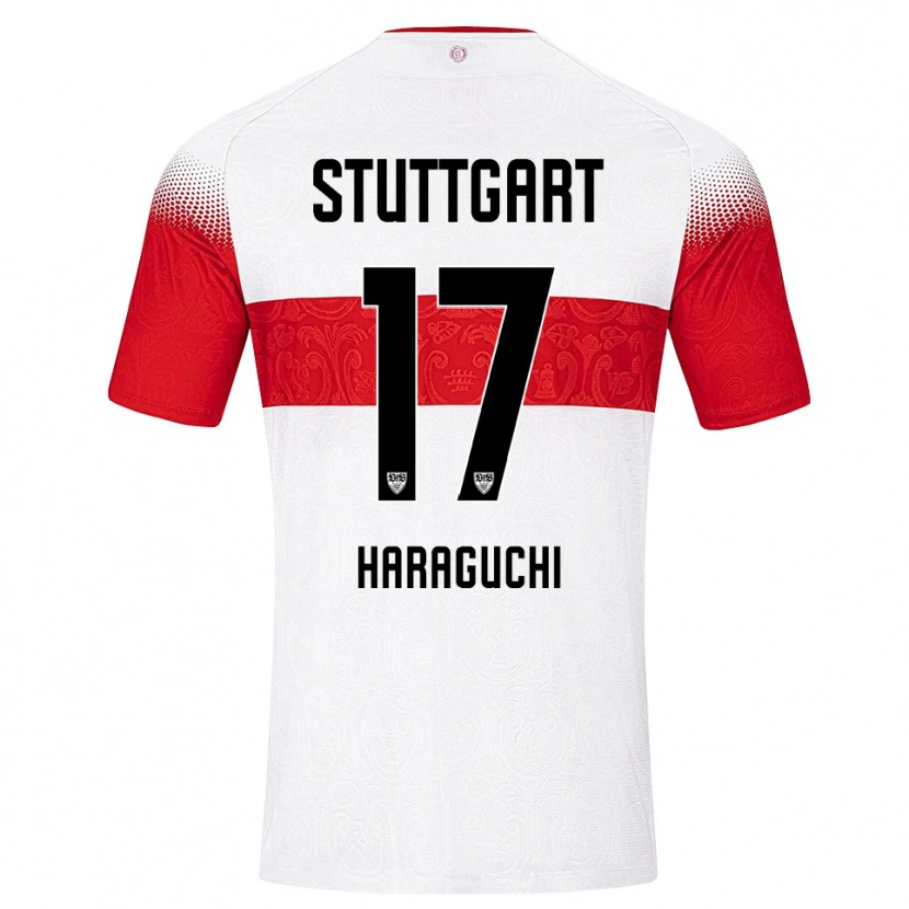 Danxen Kinder Genki Haraguchi #17 Weiß Rot Gelb Heimtrikot Trikot 2026/27 T-Shirt Schweiz