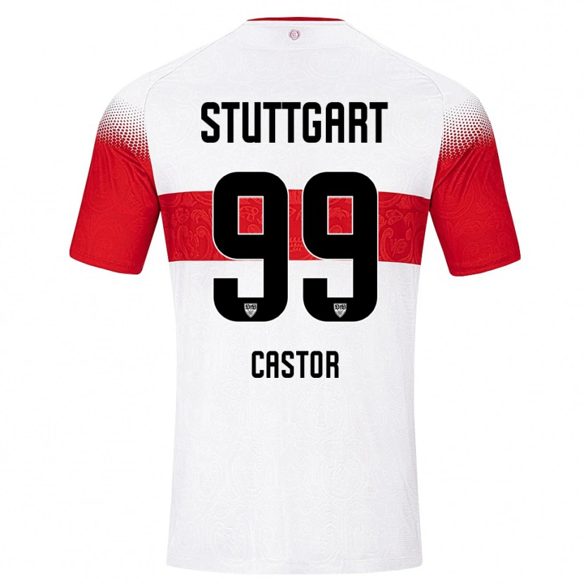 Danxen Kinder Gillian Castor #99 Weiß Rot Gelb Heimtrikot Trikot 2026/27 T-Shirt Schweiz