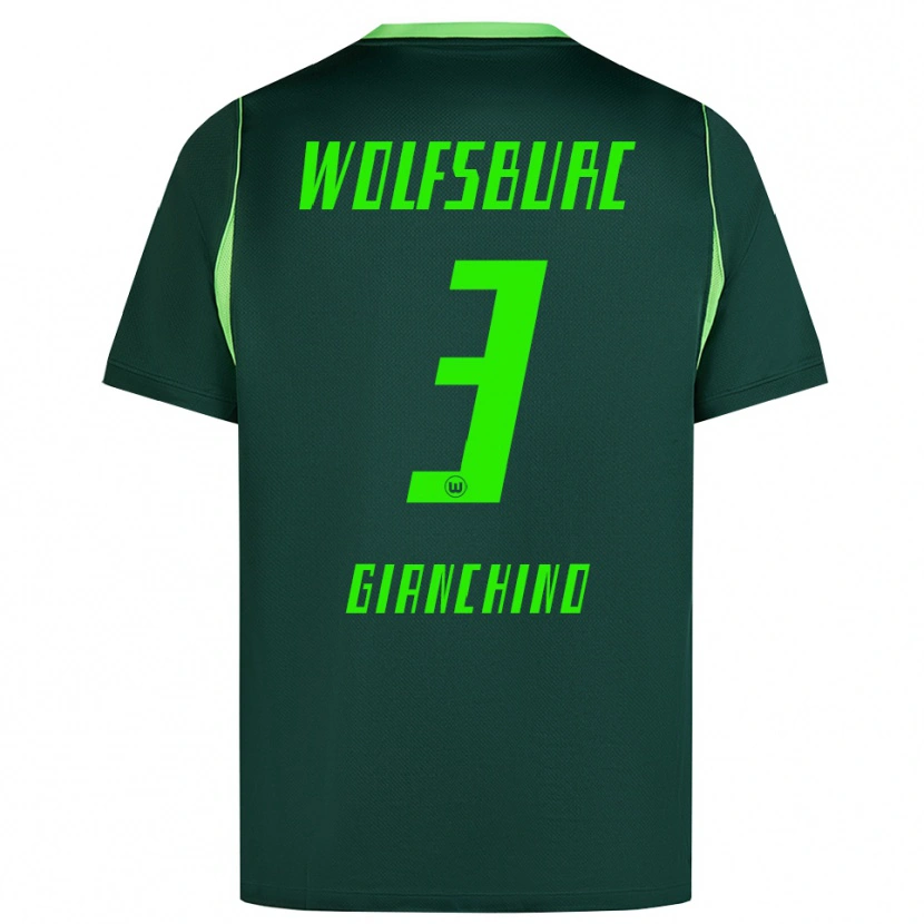 Danxen Kinder Michele Gianchino #3 Dunkelgrün Weiß Heimtrikot Trikot 2026/27 T-Shirt Schweiz