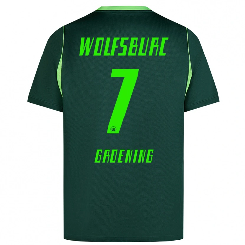Danxen Kinder Aaron Groening #7 Dunkelgrün Weiß Heimtrikot Trikot 2026/27 T-Shirt Schweiz
