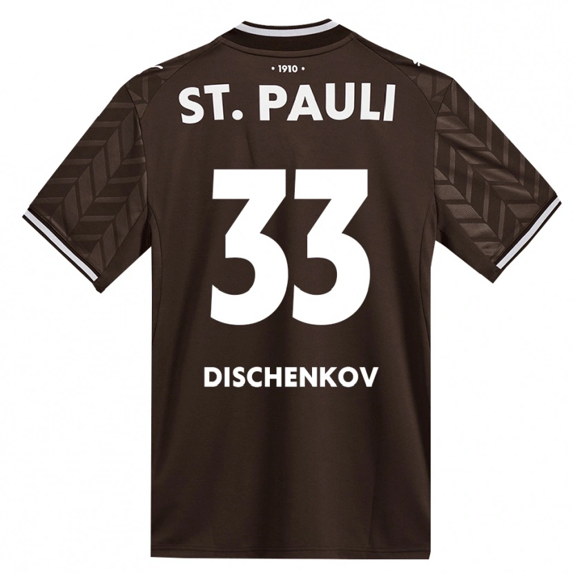 Danxen Kinder Dimitri Dischenkov #33 Kaffee Weiß Heimtrikot Trikot 2026/27 T-Shirt Schweiz