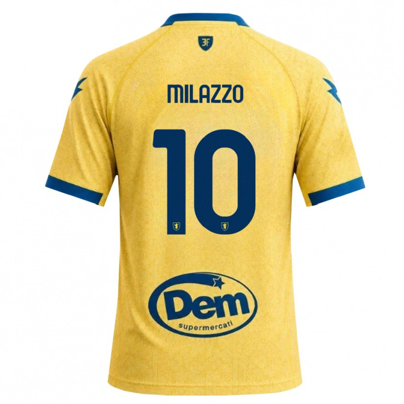 Danxen Kinder Simone Milazzo #10 Khaki Schwarz Blau Heimtrikot Trikot 2026/27 T-Shirt Schweiz