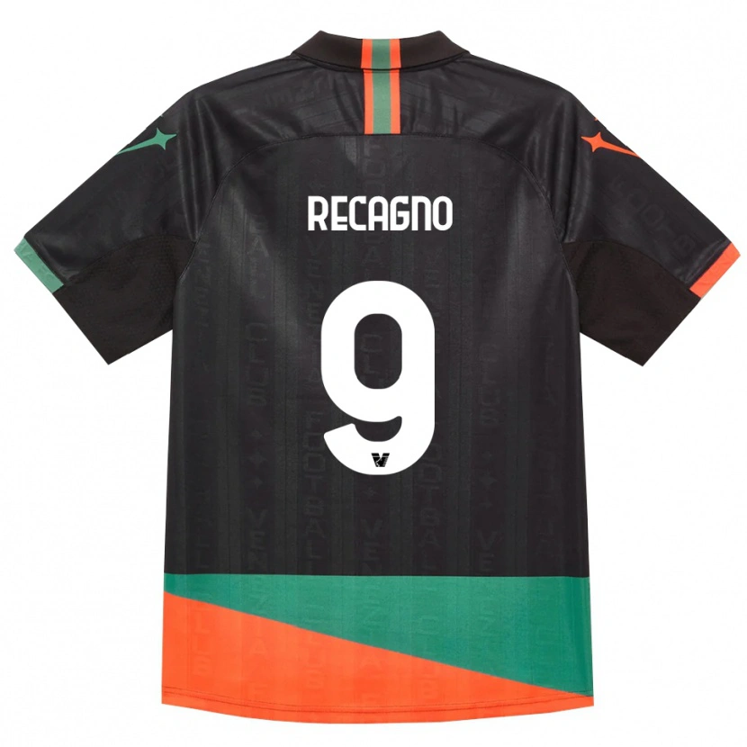 Danxen Kinder Francesco Recagno #9 Schwarz Orange Grün Heimtrikot Trikot 2026/27 T-Shirt Schweiz