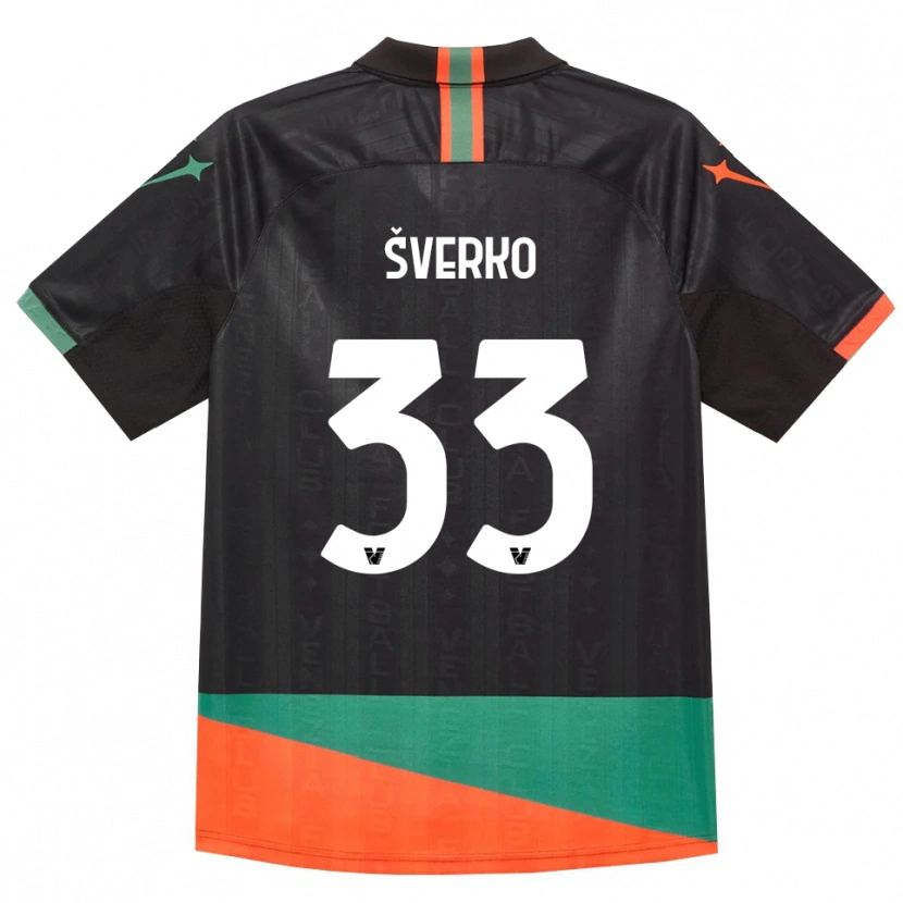 Danxen Kinder Marin Šverko #33 Schwarz Orange Grün Heimtrikot Trikot 2026/27 T-Shirt Schweiz