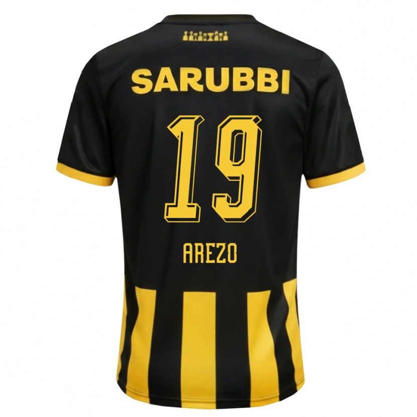 Danxen Kinder Matías Arezo #19 Schwarz Gelb Heimtrikot Trikot 2026/27 T-Shirt Schweiz