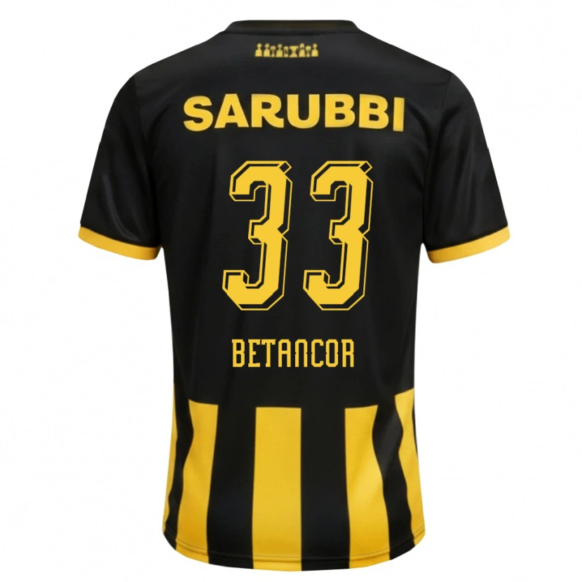 Danxen Kinder Bruno Betancor #33 Schwarz Gelb Heimtrikot Trikot 2026/27 T-Shirt Schweiz