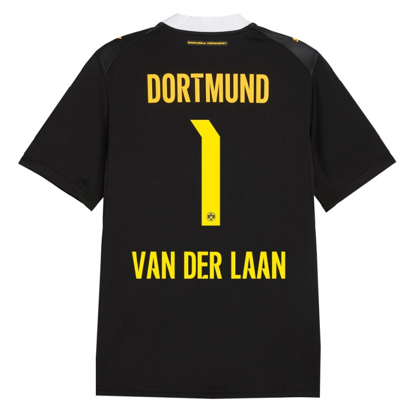 Danxen Kinder Laura Van Der Laan #1 Schwarz Rot Gelb Auswärtstrikot Trikot 2026/27 T-Shirt Schweiz