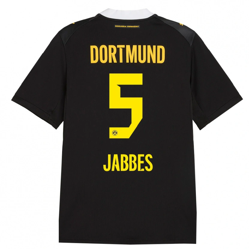 Danxen Kinder Jasmin Jabbes #5 Schwarz Rot Gelb Auswärtstrikot Trikot 2026/27 T-Shirt Schweiz