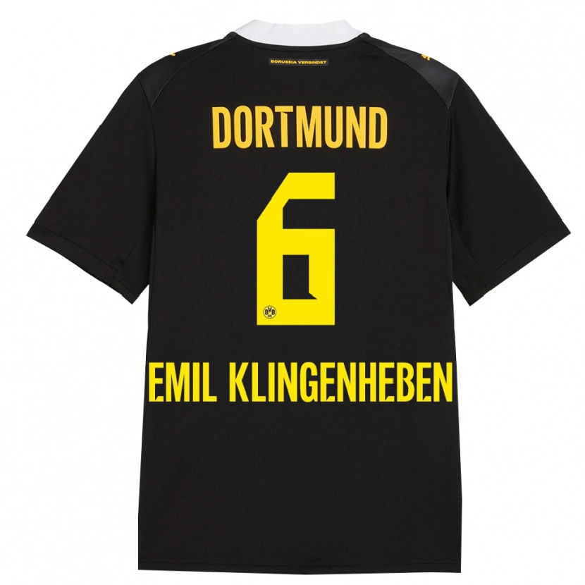 Danxen Kinder Maximilian Emil Klingenheben #6 Schwarz Rot Gelb Auswärtstrikot Trikot 2026/27 T-Shirt Schweiz