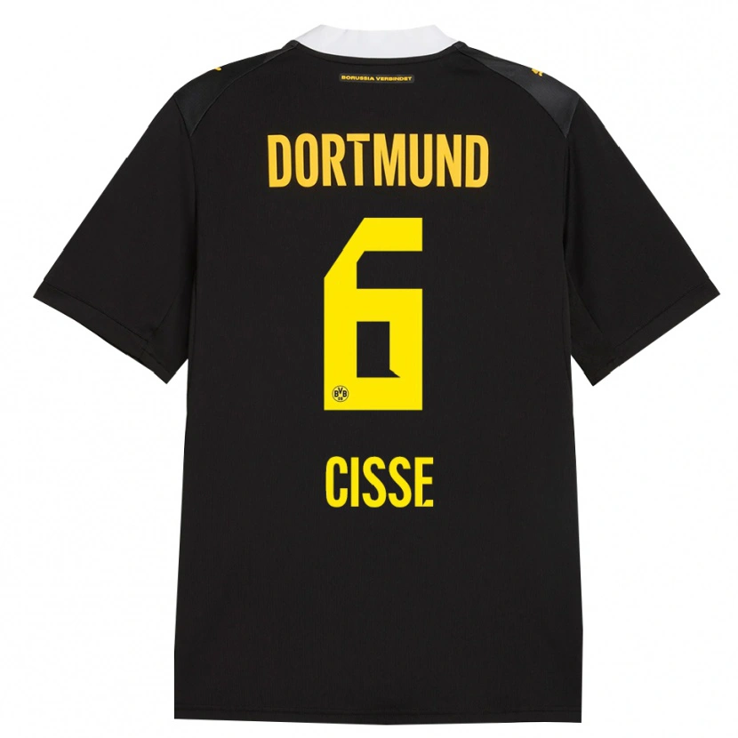 Danxen Kinder Faroukou Cisse #6 Schwarz Rot Gelb Auswärtstrikot Trikot 2026/27 T-Shirt Schweiz