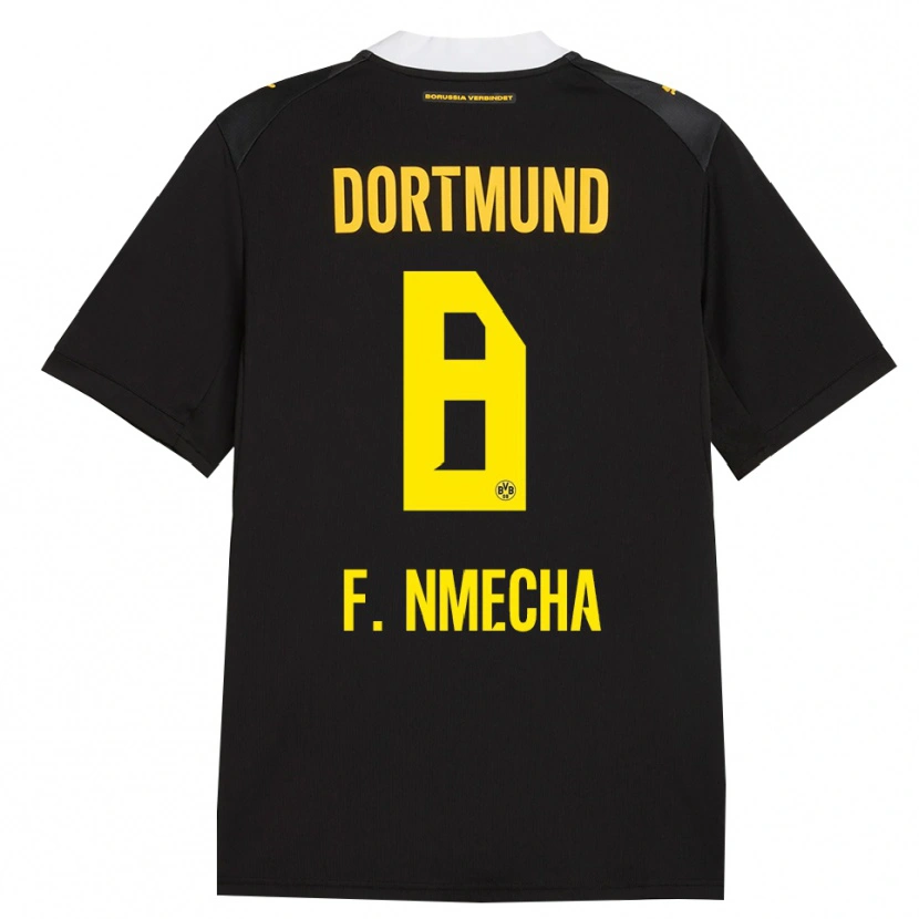 Danxen Kinder Felix Nmecha #8 Schwarz Rot Gelb Auswärtstrikot Trikot 2026/27 T-Shirt Schweiz