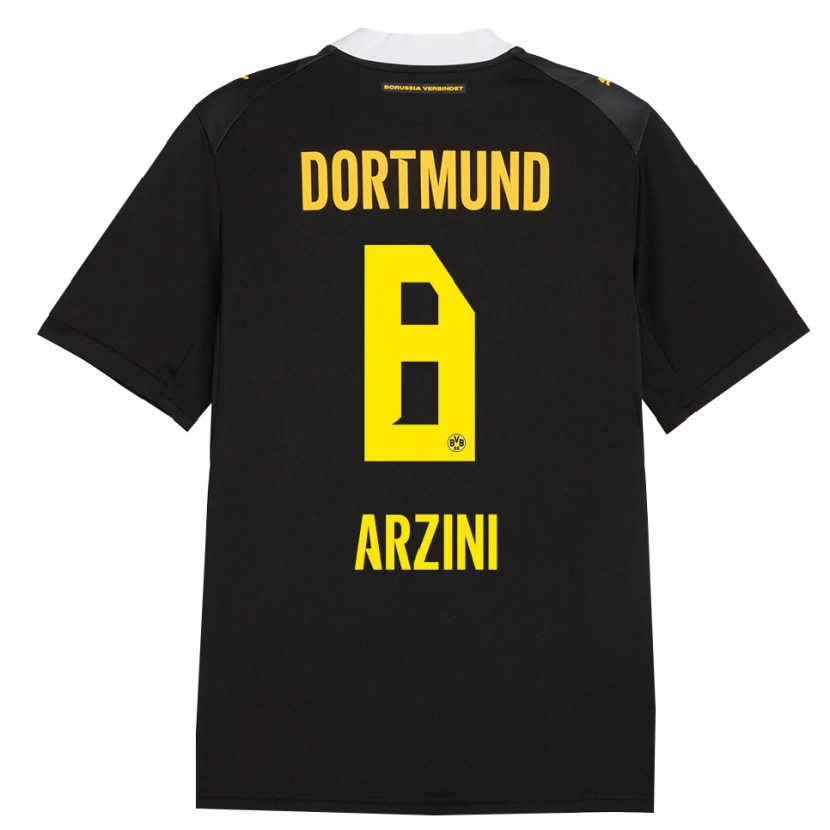 Danxen Kinder Ilyas Arzini #8 Schwarz Rot Gelb Auswärtstrikot Trikot 2026/27 T-Shirt Schweiz
