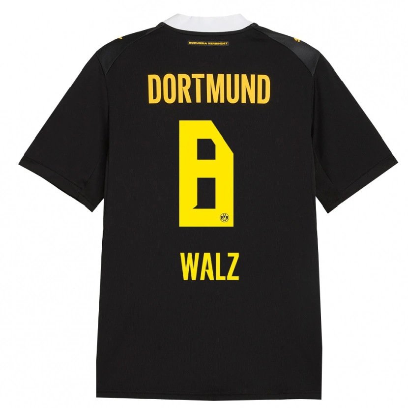 Danxen Kinder Vasco Walz #8 Schwarz Rot Gelb Auswärtstrikot Trikot 2026/27 T-Shirt Schweiz