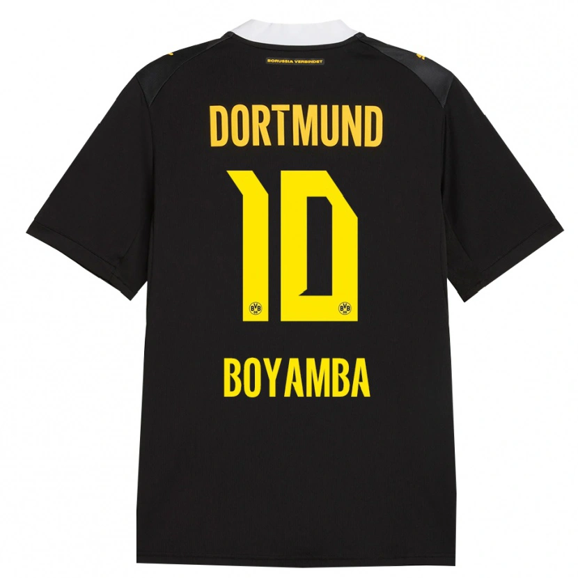 Danxen Kinder Joseph Boyamba #10 Schwarz Rot Gelb Auswärtstrikot Trikot 2026/27 T-Shirt Schweiz