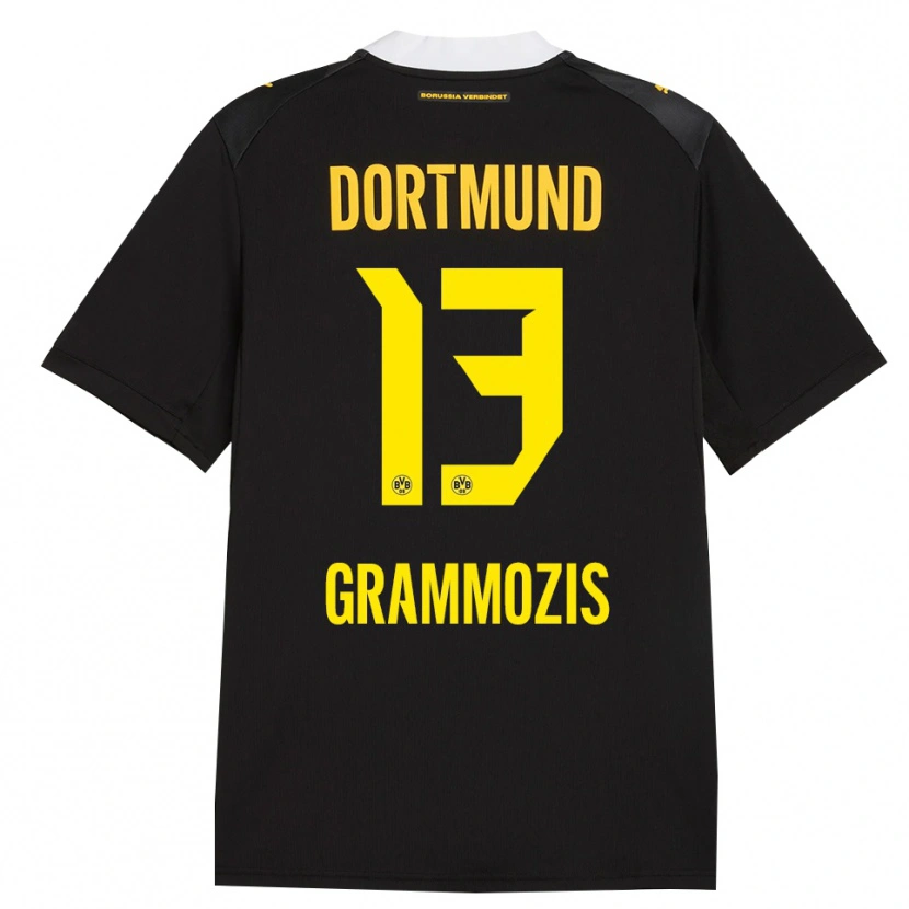 Danxen Kinder Athanasios Grammozis #13 Schwarz Rot Gelb Auswärtstrikot Trikot 2026/27 T-Shirt Schweiz