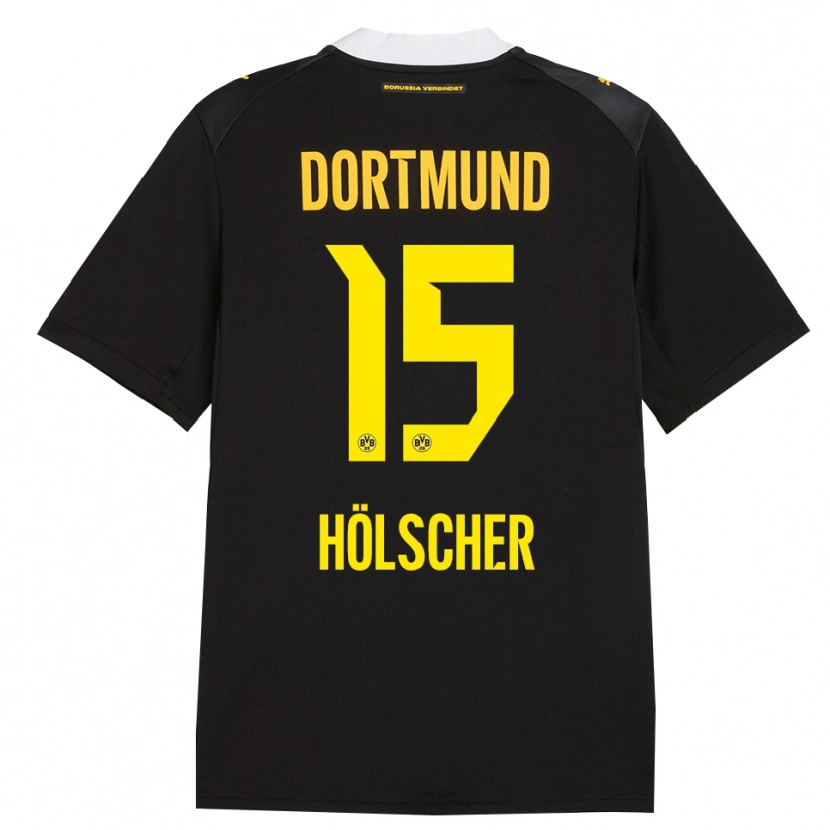 Danxen Kinder Mats Hölscher #15 Schwarz Rot Gelb Auswärtstrikot Trikot 2026/27 T-Shirt Schweiz