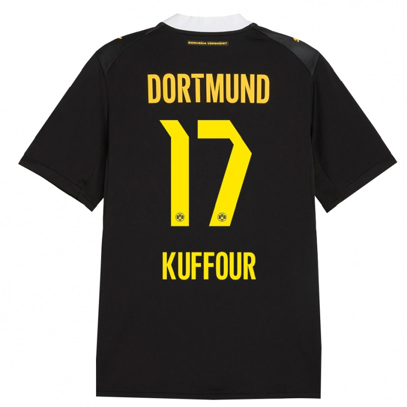 Danxen Kinder Lloyd-Addo Kuffour #17 Schwarz Rot Gelb Auswärtstrikot Trikot 2026/27 T-Shirt Schweiz