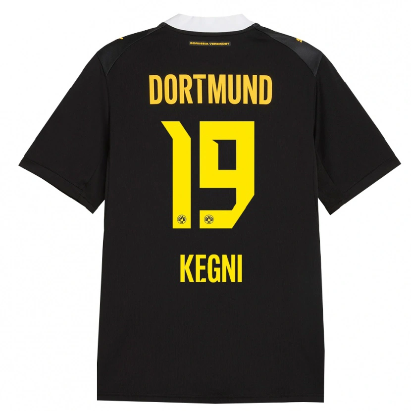 Danxen Kinder Pharell Kegni #19 Schwarz Rot Gelb Auswärtstrikot Trikot 2026/27 T-Shirt Schweiz