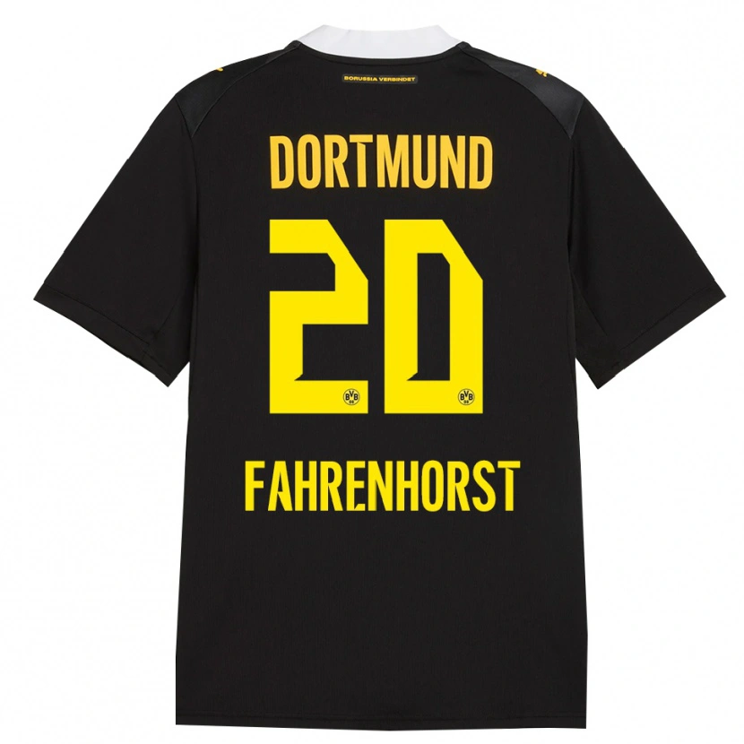 Danxen Kinder Luke Fahrenhorst #20 Schwarz Rot Gelb Auswärtstrikot Trikot 2026/27 T-Shirt Schweiz