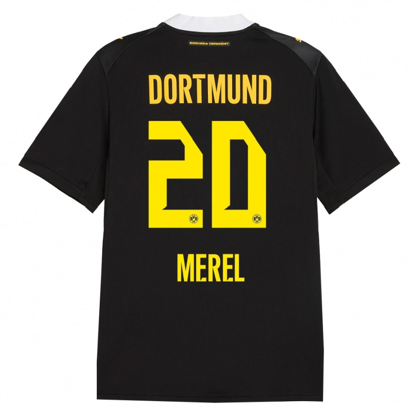 Danxen Kinder Freriks Merel #20 Schwarz Rot Gelb Auswärtstrikot Trikot 2026/27 T-Shirt Schweiz