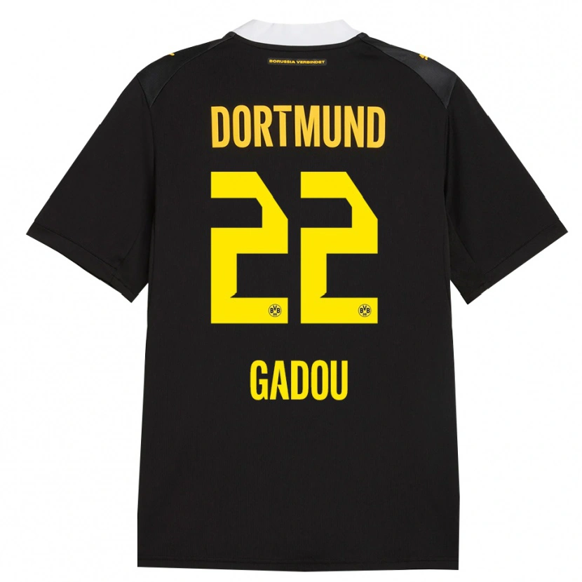 Danxen Kinder Joane Gadou #22 Schwarz Rot Gelb Auswärtstrikot Trikot 2026/27 T-Shirt Schweiz