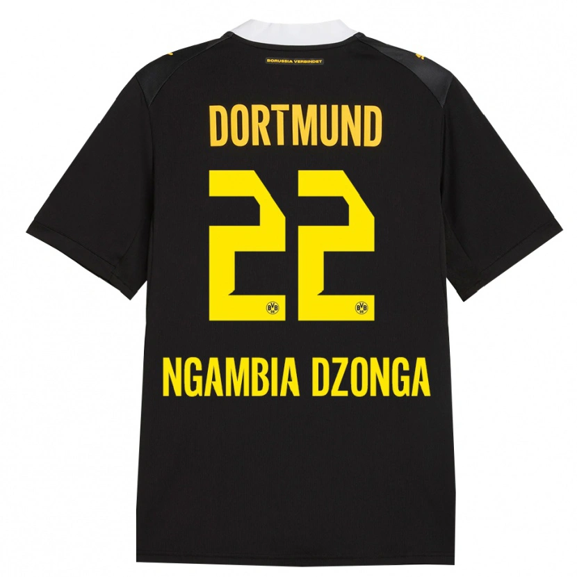 Danxen Kinder Diego Ngambia #22 Schwarz Rot Gelb Auswärtstrikot Trikot 2026/27 T-Shirt Schweiz