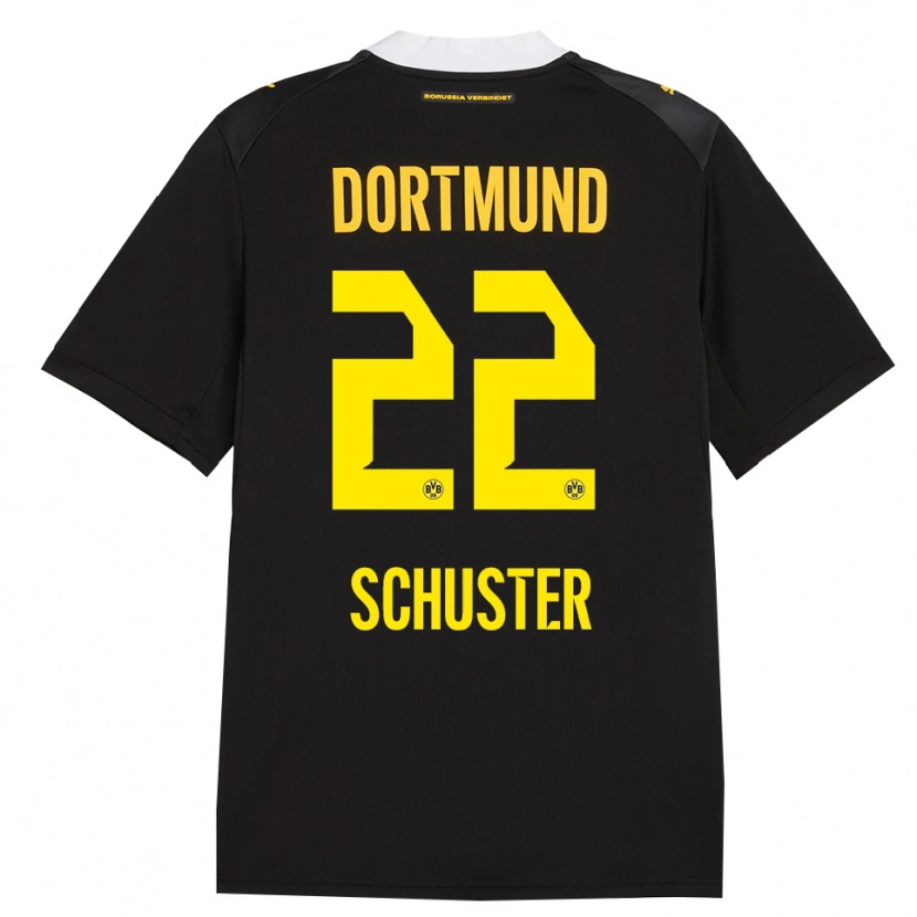 Danxen Kinder Melanie Schuster #22 Schwarz Rot Gelb Auswärtstrikot Trikot 2026/27 T-Shirt Schweiz