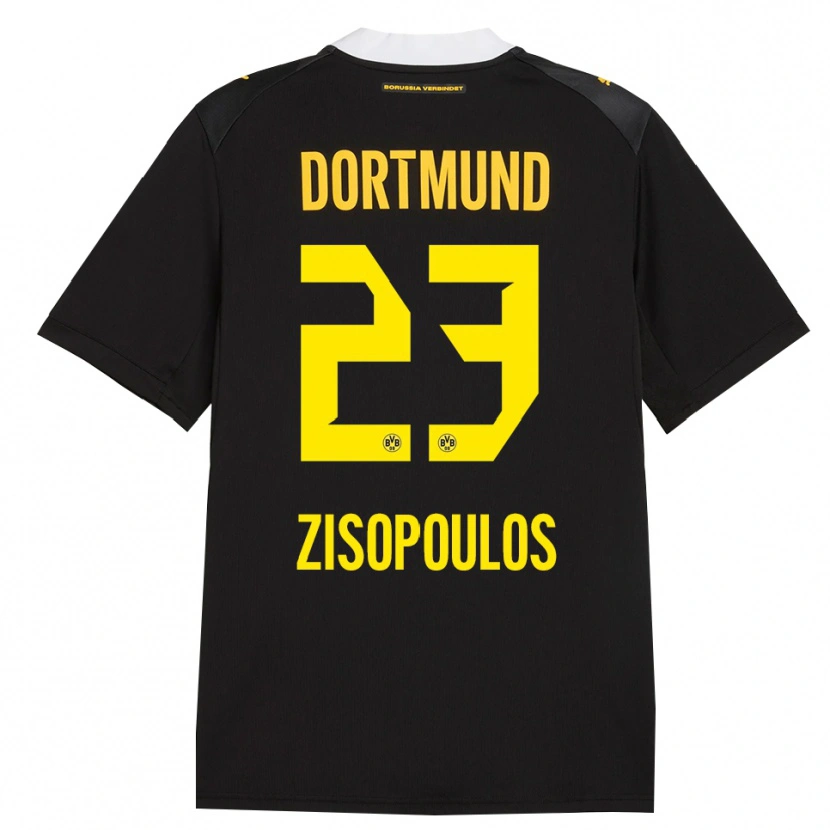 Danxen Kinder Georgios Zisopoulos #23 Schwarz Rot Gelb Auswärtstrikot Trikot 2026/27 T-Shirt Schweiz