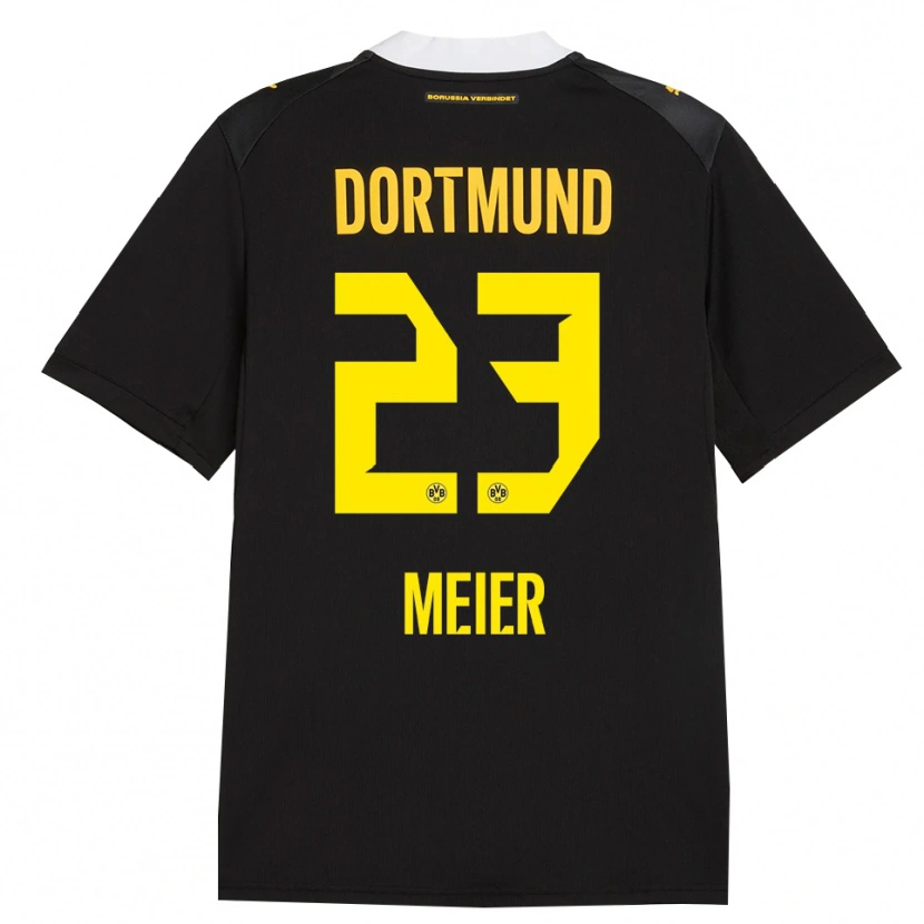 Danxen Kinder Maximilian Meier #23 Schwarz Rot Gelb Auswärtstrikot Trikot 2026/27 T-Shirt Schweiz