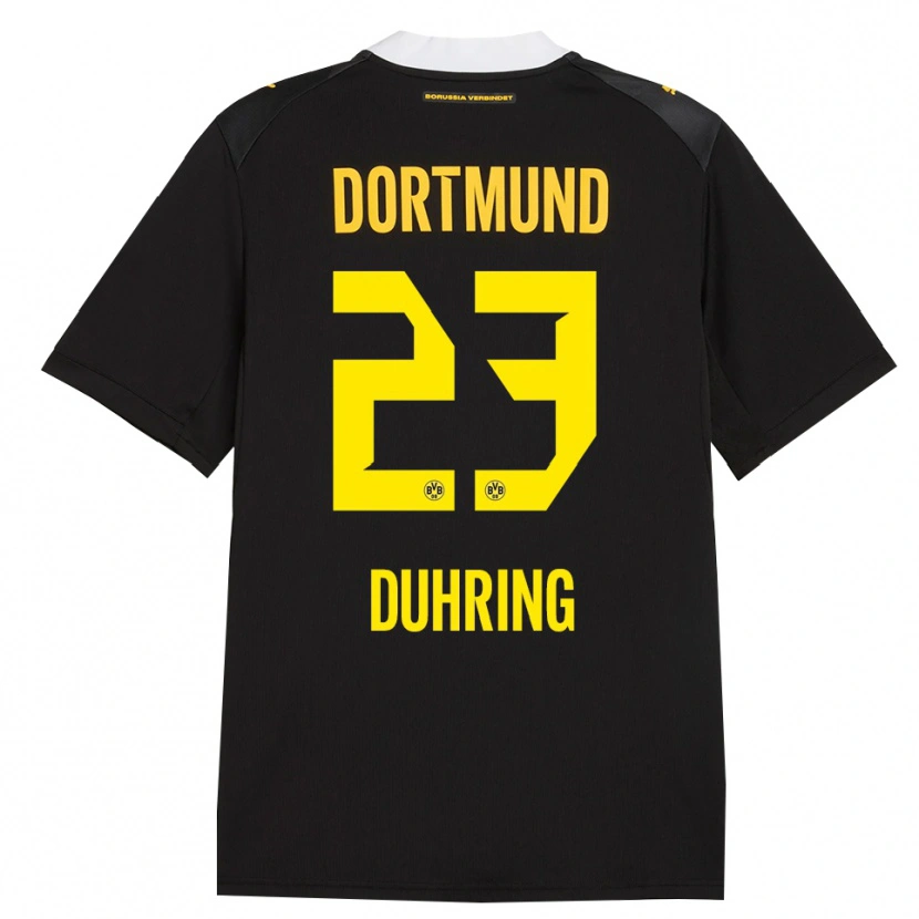 Danxen Kinder Marc Niclas Duhring #23 Schwarz Rot Gelb Auswärtstrikot Trikot 2026/27 T-Shirt Schweiz