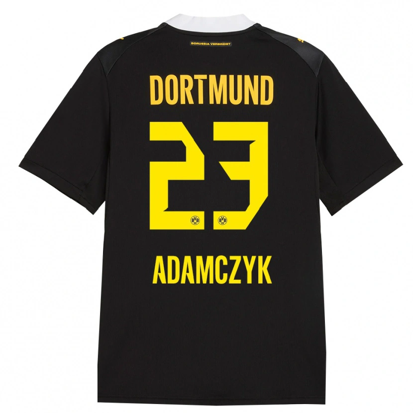 Danxen Kinder Nico Adamczyk #23 Schwarz Rot Gelb Auswärtstrikot Trikot 2026/27 T-Shirt Schweiz