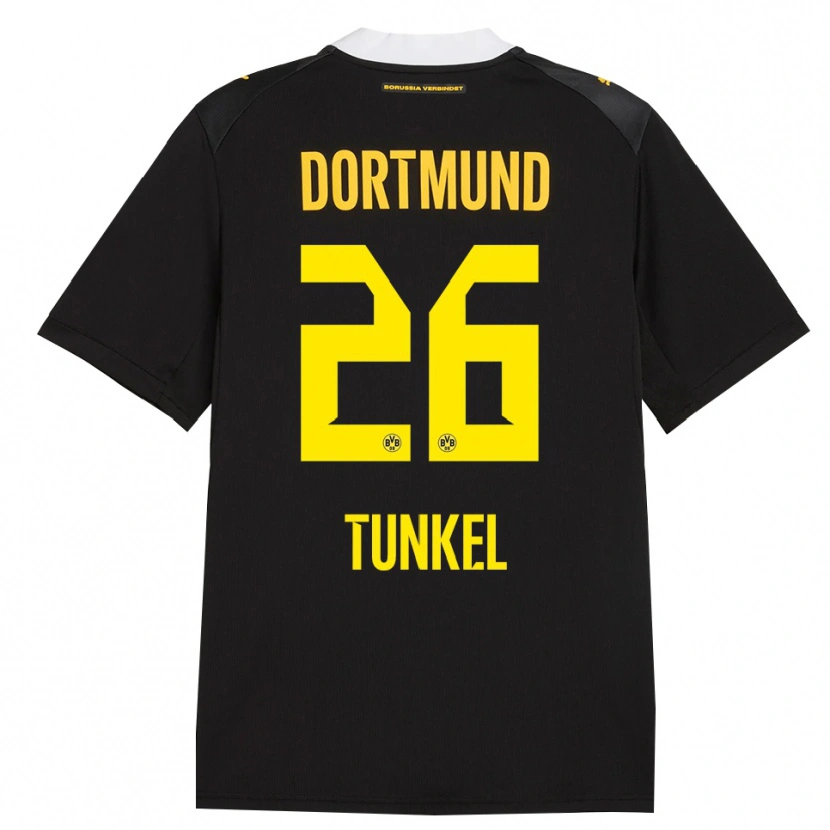 Danxen Kinder Janis Tunkel #26 Schwarz Rot Gelb Auswärtstrikot Trikot 2026/27 T-Shirt Schweiz