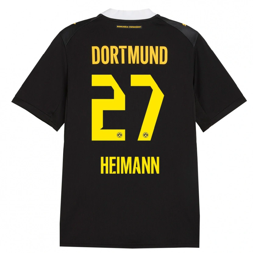 Danxen Kinder Wesley Heimann #27 Schwarz Rot Gelb Auswärtstrikot Trikot 2026/27 T-Shirt Schweiz