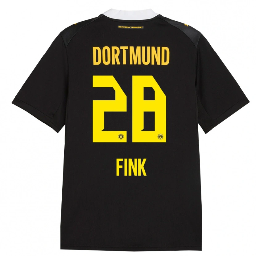 Danxen Kinder Bradley Fink #28 Schwarz Rot Gelb Auswärtstrikot Trikot 2026/27 T-Shirt Schweiz