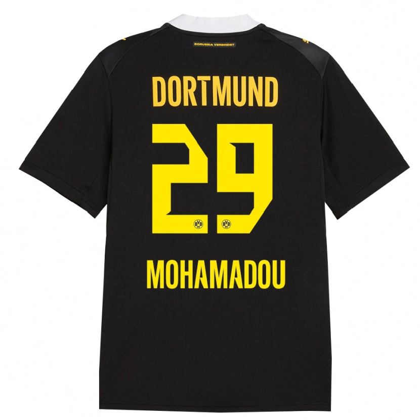 Danxen Kinder Hamzath Mohamadou #29 Schwarz Rot Gelb Auswärtstrikot Trikot 2026/27 T-Shirt Schweiz