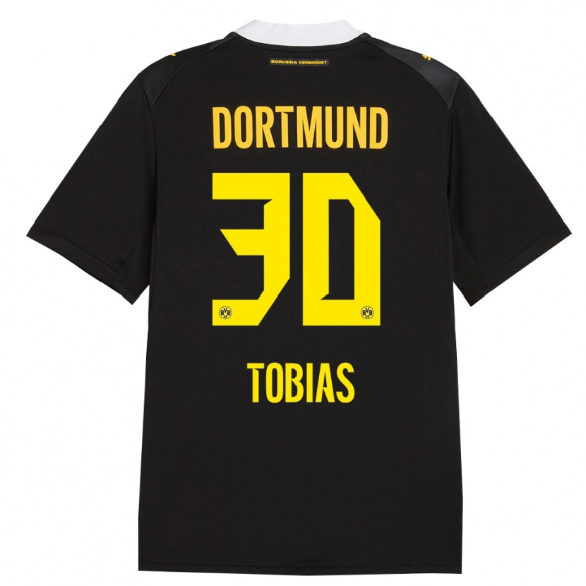 Danxen Kinder Vogt Tobias #30 Schwarz Rot Gelb Auswärtstrikot Trikot 2026/27 T-Shirt Schweiz