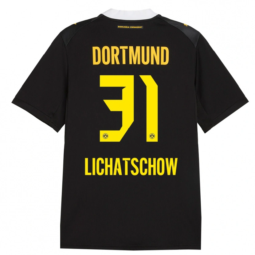 Danxen Kinder Deniese Lichatschow #31 Schwarz Rot Gelb Auswärtstrikot Trikot 2026/27 T-Shirt Schweiz