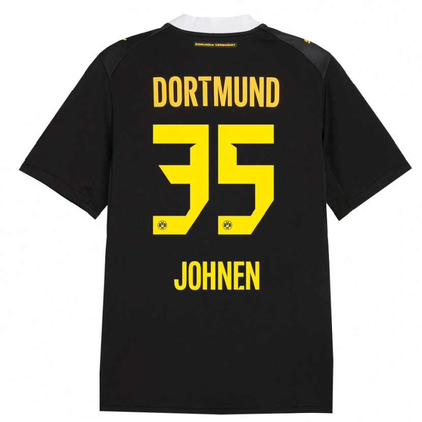 Danxen Kinder Marcel Johnen #35 Schwarz Rot Gelb Auswärtstrikot Trikot 2026/27 T-Shirt Schweiz