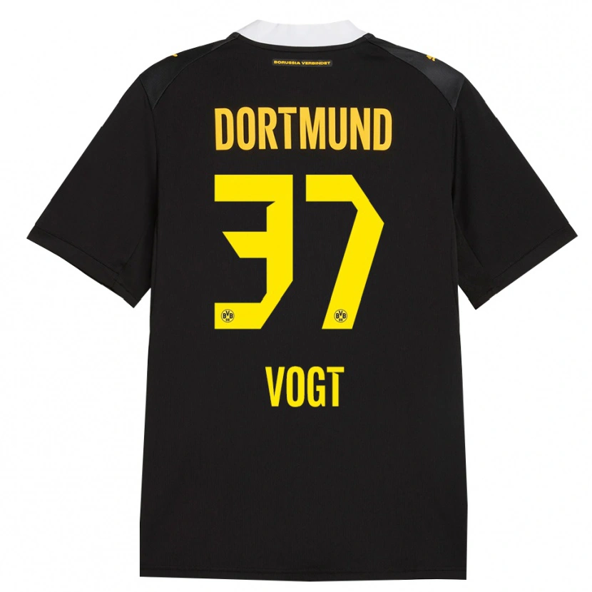 Danxen Kinder Levin Vogt #37 Schwarz Rot Gelb Auswärtstrikot Trikot 2026/27 T-Shirt Schweiz