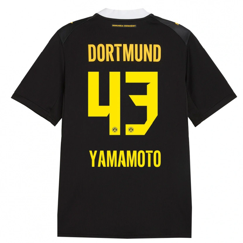 Danxen Kinder Takato Yamamoto #43 Schwarz Rot Gelb Auswärtstrikot Trikot 2026/27 T-Shirt Schweiz
