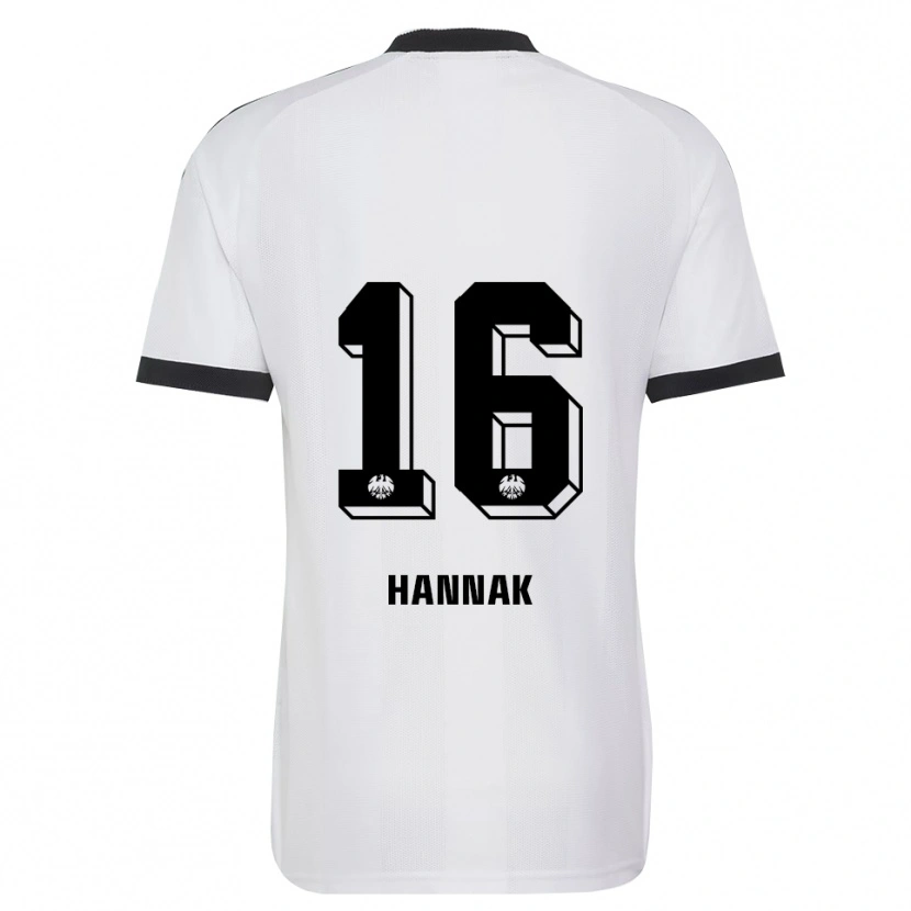 Danxen Kinder Tim Hannak #16 Schwarz Weiß Auswärtstrikot Trikot 2026/27 T-Shirt Schweiz