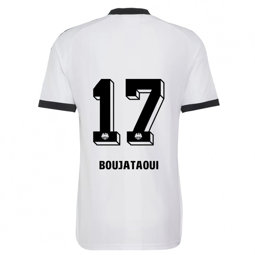 Danxen Kinder Tarik Boujataoui #17 Schwarz Weiß Auswärtstrikot Trikot 2026/27 T-Shirt Schweiz