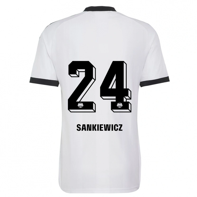 Danxen Kinder Dawid Sankiewicz #24 Schwarz Weiß Auswärtstrikot Trikot 2026/27 T-Shirt Schweiz