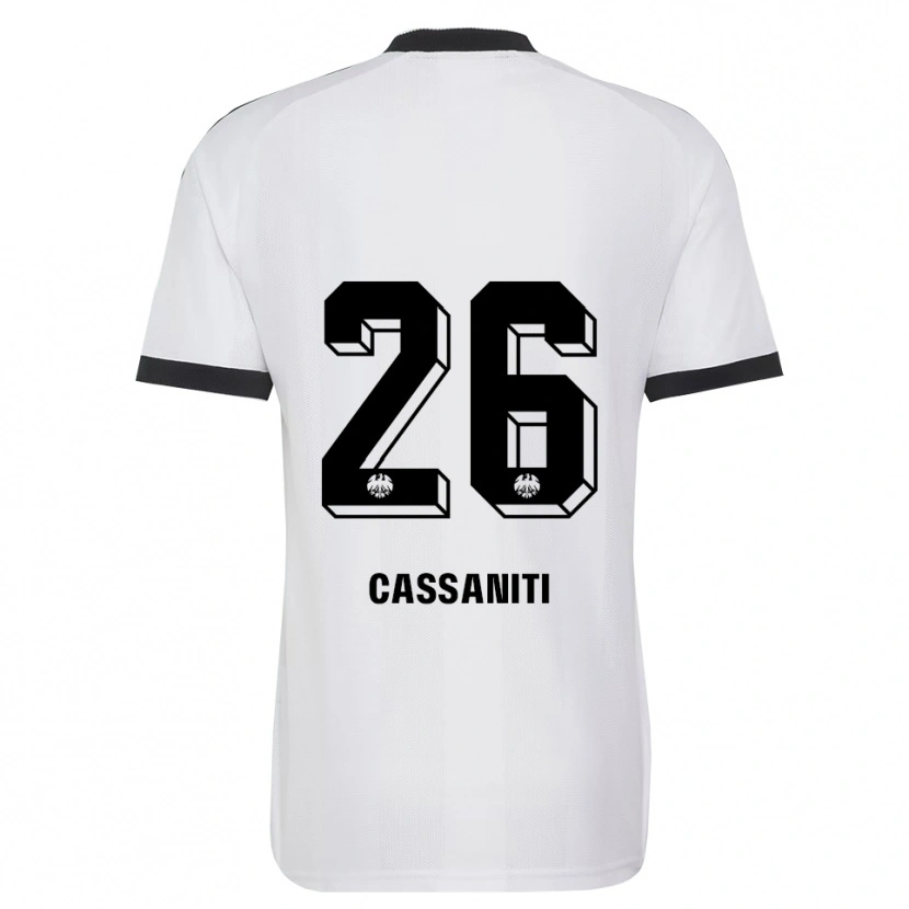 Danxen Kinder Nino Cassaniti #26 Schwarz Weiß Auswärtstrikot Trikot 2026/27 T-Shirt Schweiz