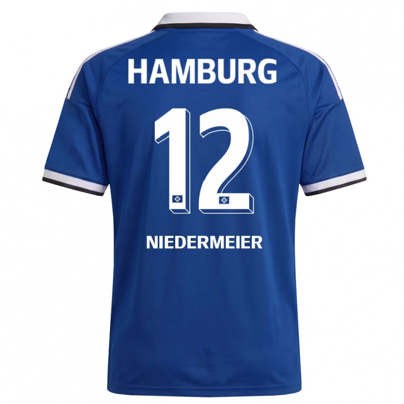 Danxen Kinder Philipp Niedermeier #12 Weiß Blau Auswärtstrikot Trikot 2026/27 T-Shirt Schweiz