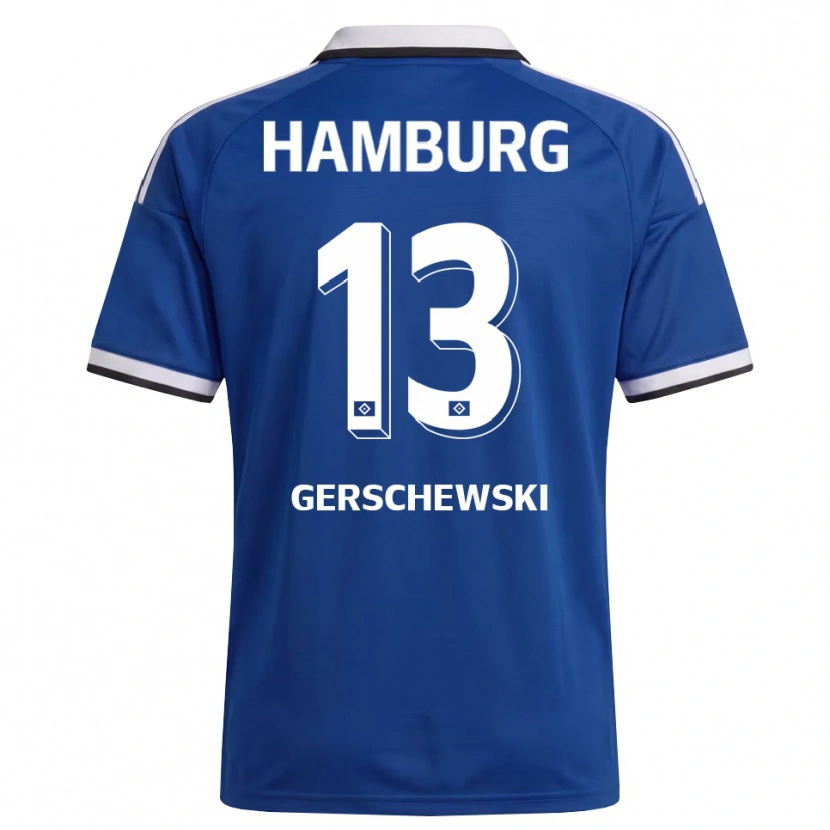 Danxen Kinder Frede Gerschewski #13 Weiß Blau Auswärtstrikot Trikot 2026/27 T-Shirt Schweiz