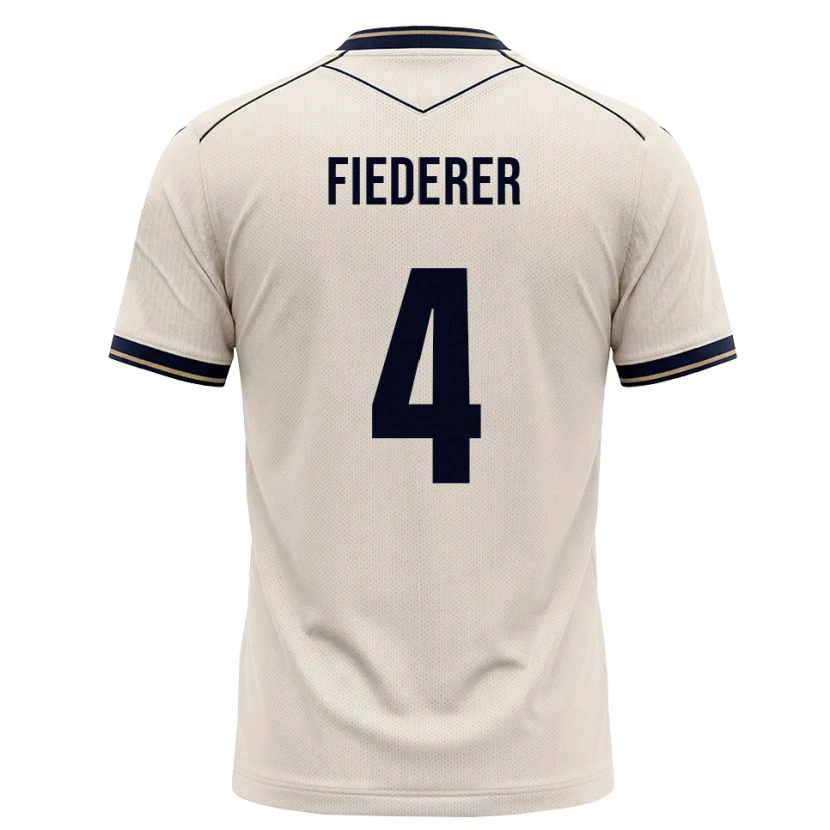 Danxen Kinder Tom Fiederer #4 Creme Tiefblau Auswärtstrikot Trikot 2026/27 T-Shirt Schweiz