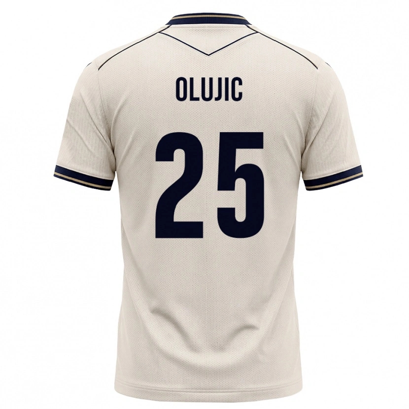 Danxen Kinder Romeo Olujic #25 Creme Tiefblau Auswärtstrikot Trikot 2026/27 T-Shirt Schweiz