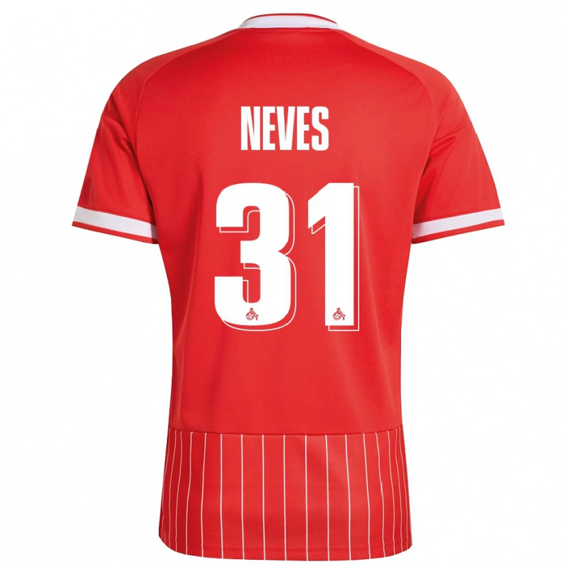 Danxen Kinder Gil Neves #31 Rot Weiß Grün Auswärtstrikot Trikot 2026/27 T-Shirt Schweiz